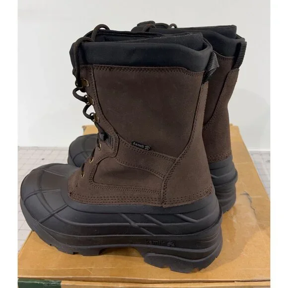 Kamik Men's NationPlus Waterproof Insulated Boots Sz. 12 Dark Brown -40 degrees - Picture 7 of 15